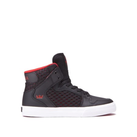 Supra Vaider Kids High Tops Shoes Black UK 10XSK